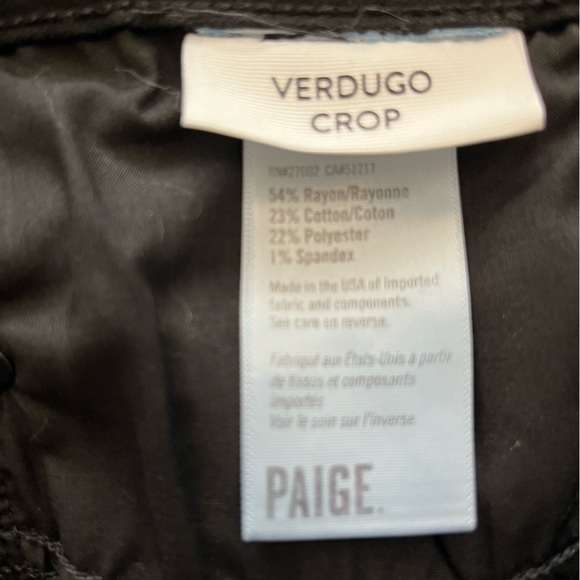PAIGE Verdugo Denim Crop in Black Overdye. Size 29. NWOT - Picture 11 of 13